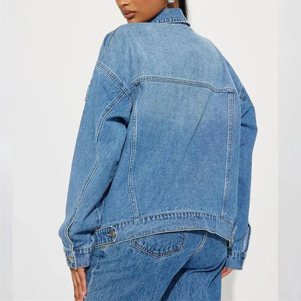 Jaqueta Feminina Jeans Casual - Parena