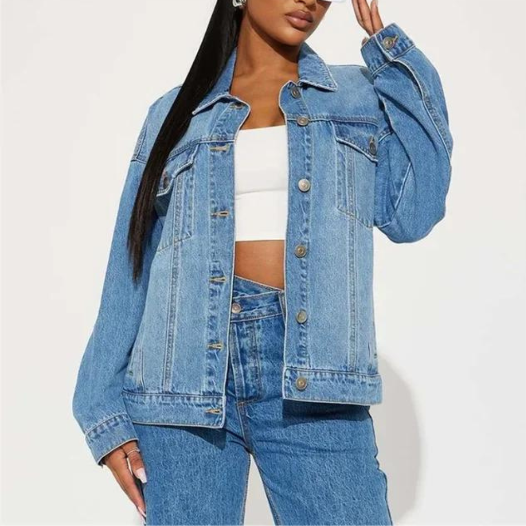 Jaqueta Feminina Jeans Casual - Parena